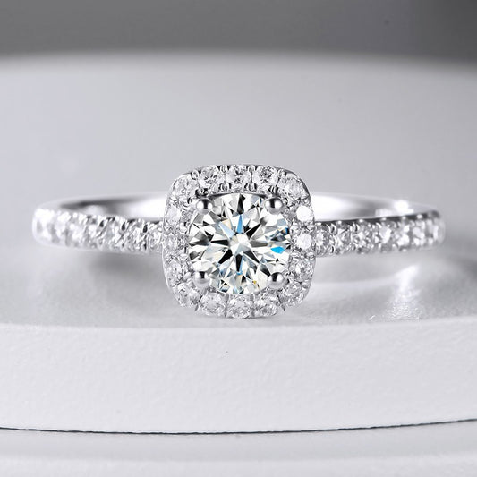 Dazzling Delights Elegant Moissanite Halo Ring