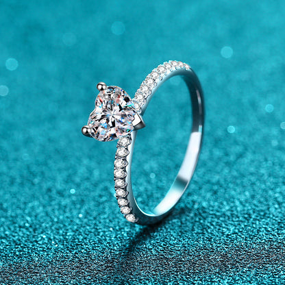 Dazzling Delights Heart Cut Moissanite Ring