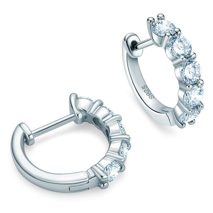 Dazzling Delights 3mm Moissanite Hoop Earrings