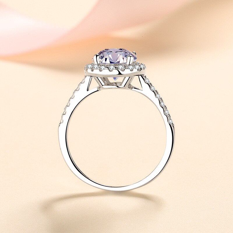 Dazzling Delights Oval Cut Moissanite Halo Ring