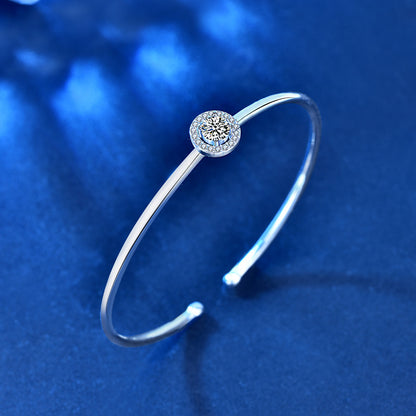 Dazzling Delights 5mm Round Brilliant Cut Moissanite Bangle