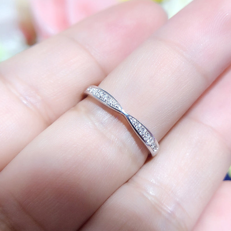 Dazzling Delights Elegant Moissanite Half Eternity Ring