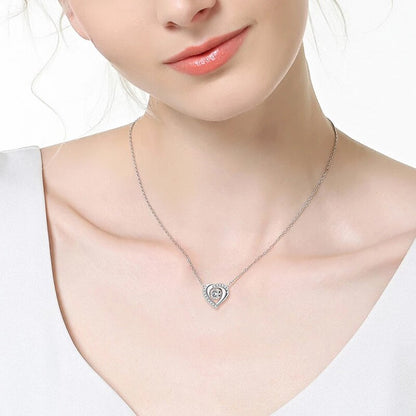 Shimmering Moissanite Heart Pendant Necklace