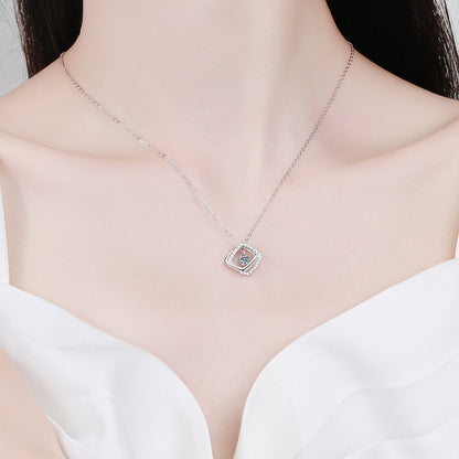 Dazzling Delights Round Brilliant Cut Moissanite Pendant Necklace