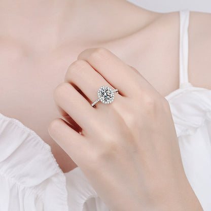 Dazzling Delights Oval Cut Moissanite Halo Ring