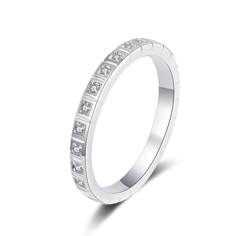 Dazzling Delights 0.16ct Round Brilliant Cut Moissanite Eternity Ring Wedding Band