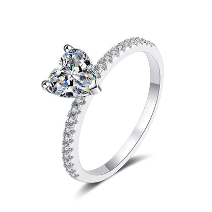 Dazzling Delights Heart Cut Moissanite Ring