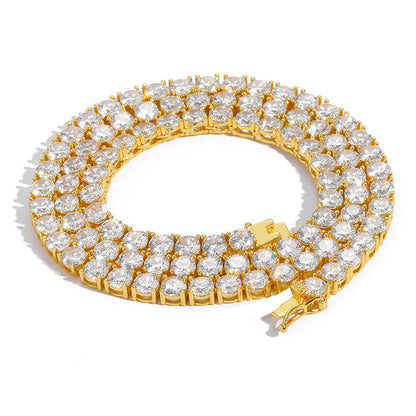 Round Brilliant Cut Moissanite Tennis Necklaces - Premium  from Dazzling Delights - Just $157.50! Shop now at Dazzling Delights