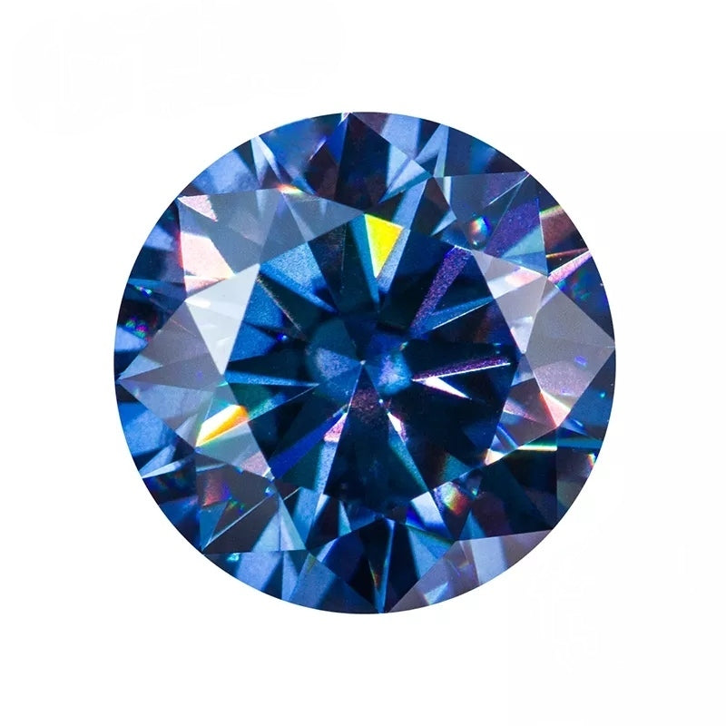 Royal Blue Moissanites