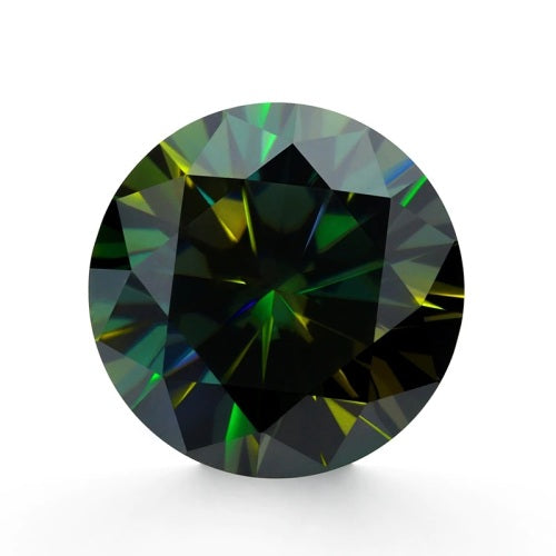 Forest Green Moissanites