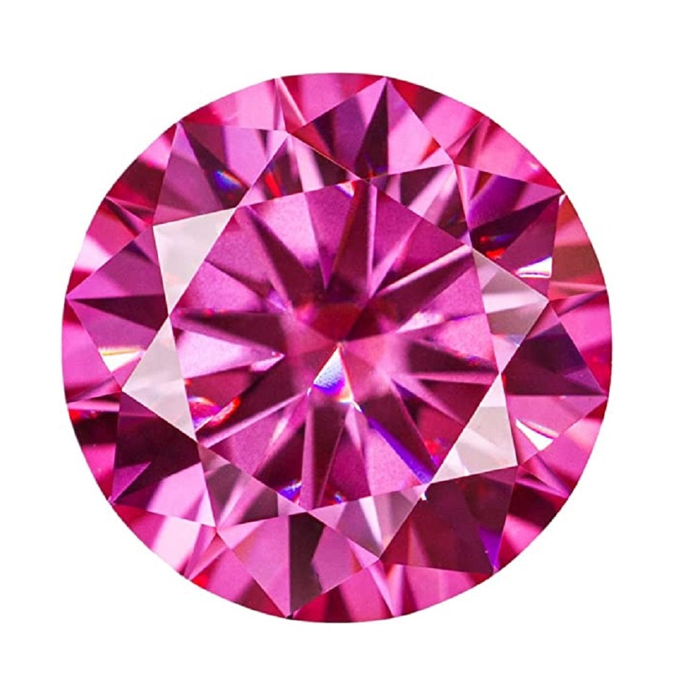 Vivid Pink Moissanites