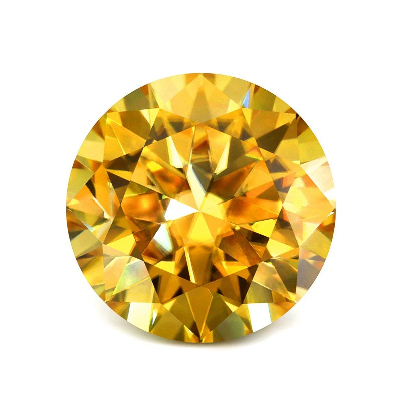 Vivid Champagne Moissanites